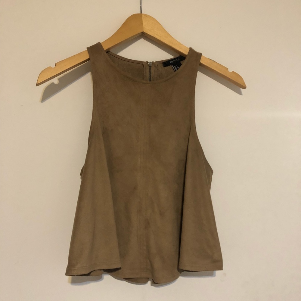 Forever 21 Suedette crop top